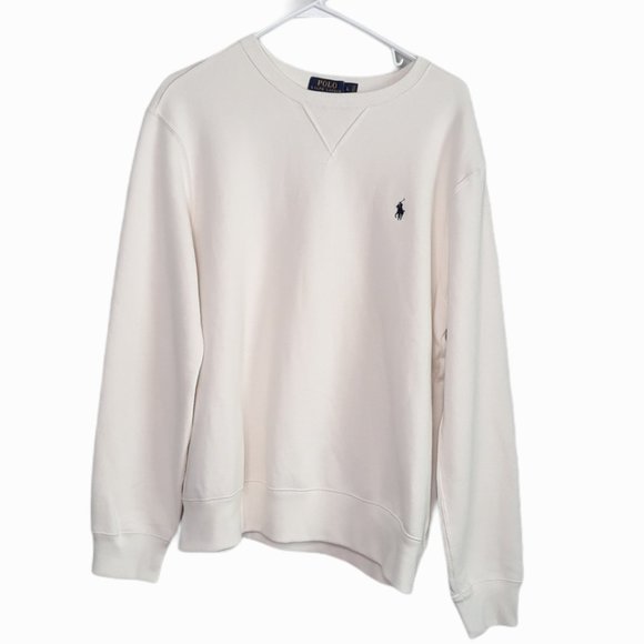 Polo Ralph Lauren Other - POLO Ralph Lauren fleece sweatshirt white LARGE